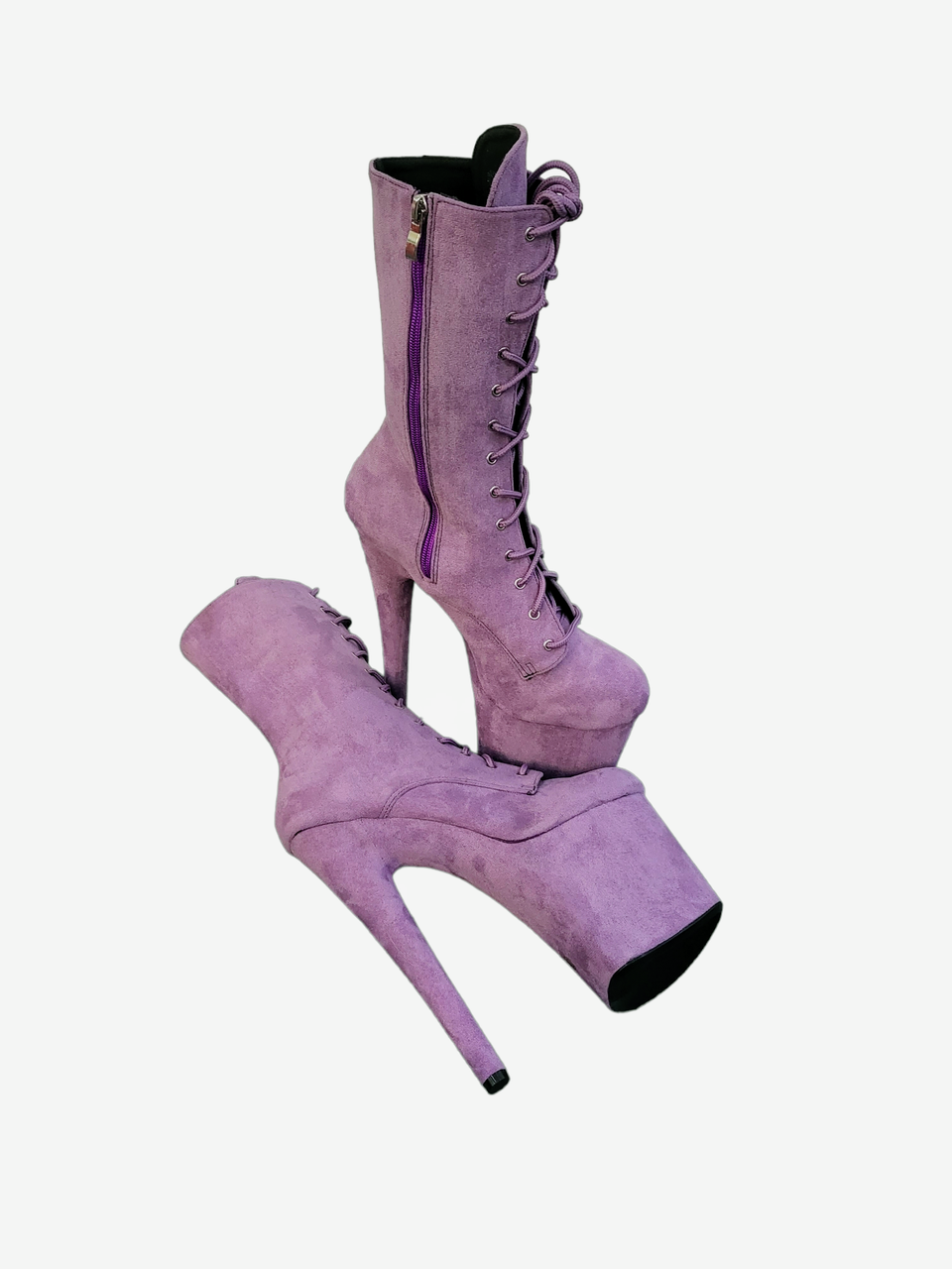 Lavender Lilac Faux Suede Platform Boot