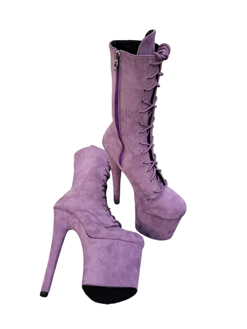 Lavender Lilac Faux Suede Platform Boot